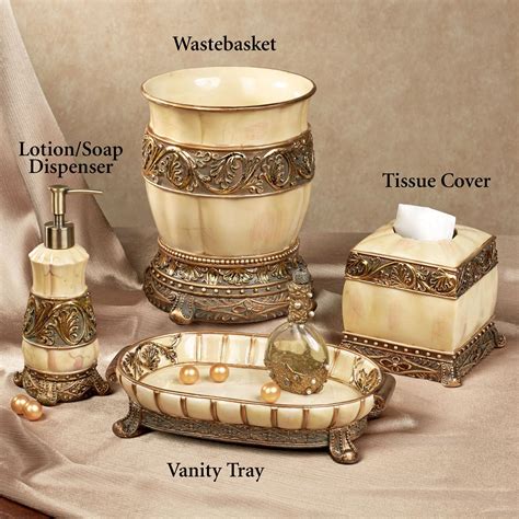 Chalmette Elegant Bath Accessories | Bath accessories set, Gold ...