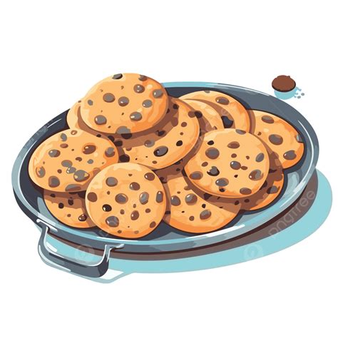 Cookie Tray Vector, Sticker Clipart Cookies On A Tray Isolated Illustration Cartoon, Sticker ...