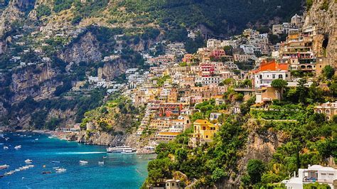 HD wallpaper: italy, amalfi, amalfi coast, sea, ocean, colors, water ...