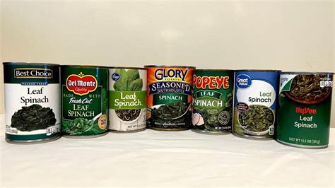 7 Canned Spinach Brands, Ranked