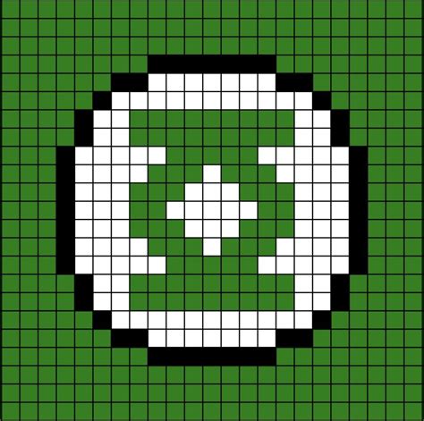 Green Lantern Logo Pixel Art