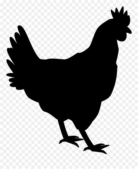 Download Chicken Rooster Silhouette Drawing Clip Art - Black Chicken Clipart - Png Download ...