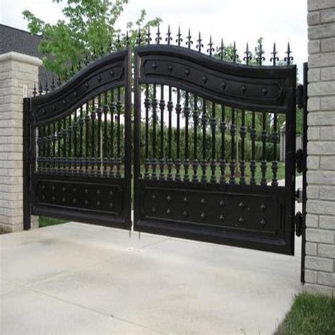 Elegant Decoratived Metal Front Entrance Wrought Iron Driveway Gate - China Iron Gate and Cast ...