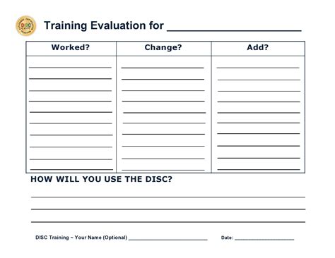 40 Free Training Evaluation Forms (Feedback/Survey Templates)