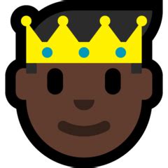 Prince: Dark Skin Tone Emoji 🤴🏿