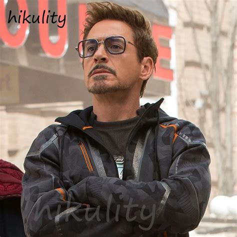 Avengers Infinity War Tony Stark Sunglasses Luxury Brand Iron Man Glasses Rectangle Vintage ...