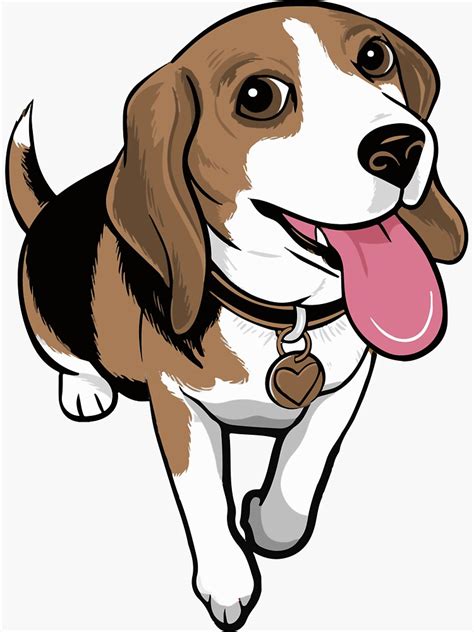 "Beagle Cartoon Shirt Funny Beagles Dogs Stickers" Sticker for Sale by Joeby26 | Redbubble