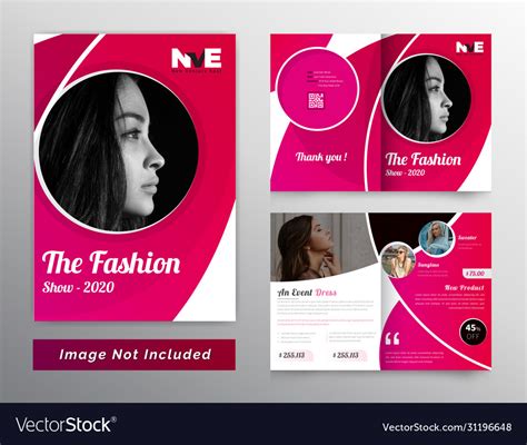 Bifold brochure design for fashion and products - Stock Image - Everypixel