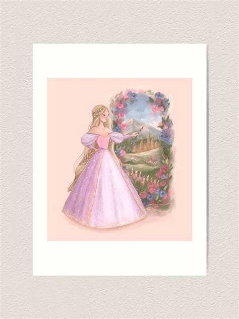 "Barbie Rapunzel Magic Paintbrush Illustration" Art Print for Sale by missycate | Redbubble