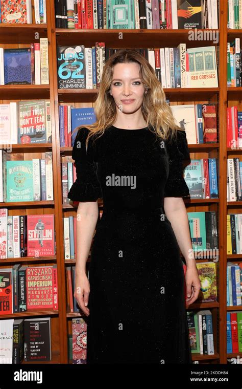 Talulah Riley attend "The Quickening" book launch at Daunt Books in London Stock Photo - Alamy