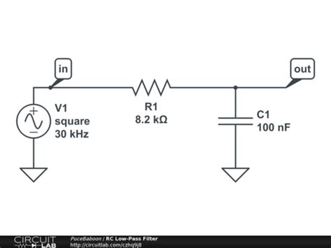 RC Low-Pass Filter - CircuitLab