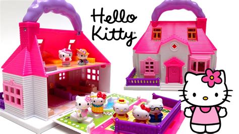 Hello Kitty Mini Doll House Carry Along Play Set Casa de Muñecas ...