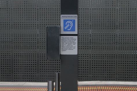 Hearing induction loop signage at Nunawading station - Wongm's Rail Gallery