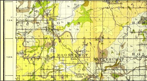 SW Taylor County, Wisconsin 1915 Plat Map