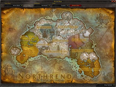 map of Northrend, the northern continent of Azeroth | World of warcraft ...