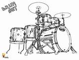 Drum Coloring Set Pages Colouring Musical Drums Instruments Printable  sketch template