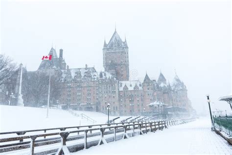 Quebec City Chateau Frontenac Stock Image - Image of scenic, night ...