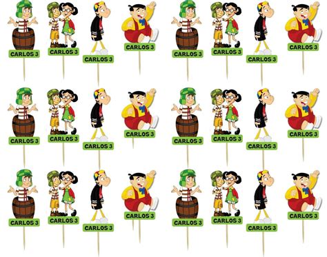 el chavo del ocho cupcake toppers (24) | Personalized party decor, Custom party favors, Custom party