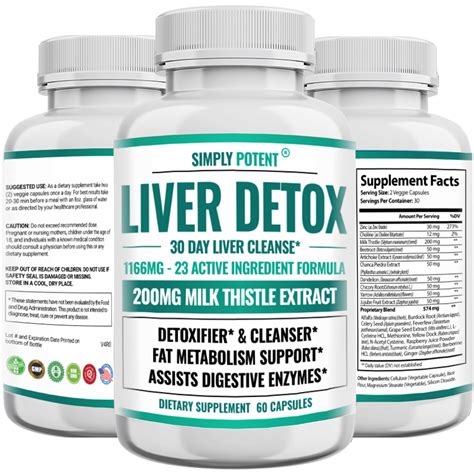 Liver Detox & Support Supplement - 30 Days Liver Cleanse Capsules| Simply Potent