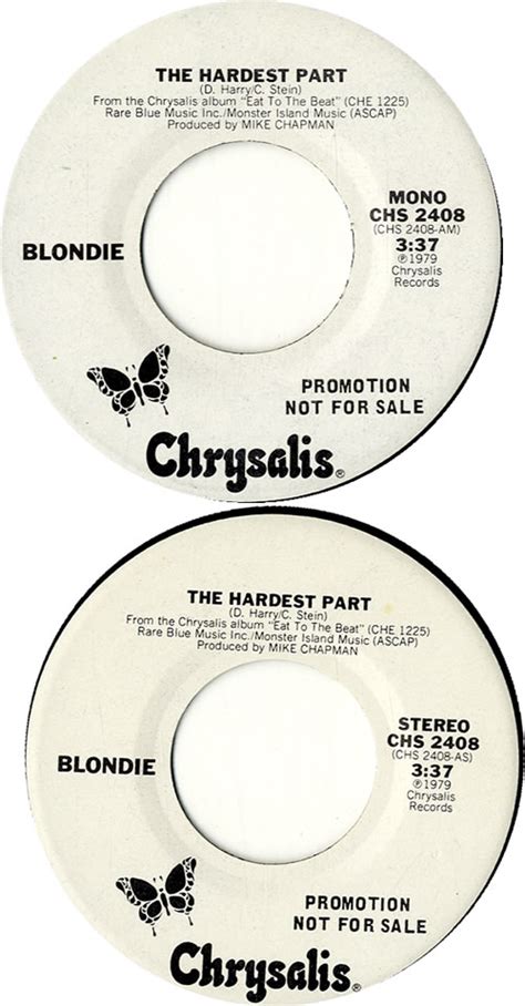 Blondie The Hardest Part + P/S US Promo 7" vinyl single (7 inch record ...