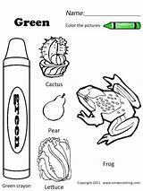 The Color Green Coloring Pages  Nation sketch template