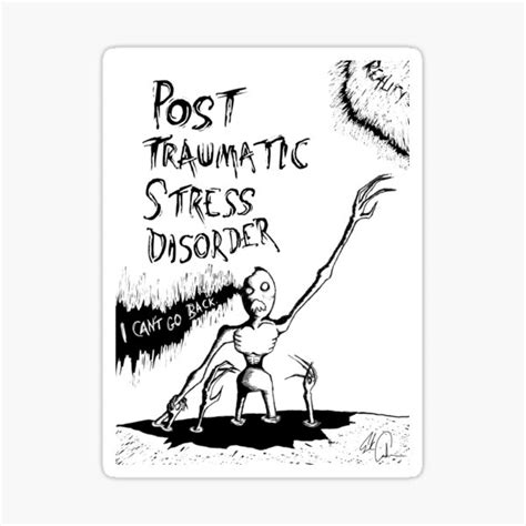 "PTSD" Sticker for Sale by GunPowderHades | Redbubble