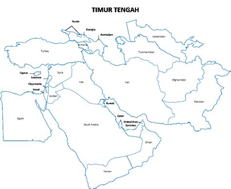 Peta Buta Negara di Timur Tengah | Sejarah Negara Com