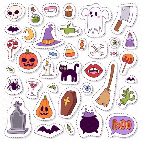 Halloween symbols vector collection | Adesivos planejadores, Adesivos bonitos, Adesivos legais