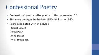 Confessional Poetry | PPT