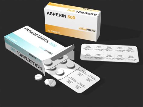 3d aspirin paracetamol model