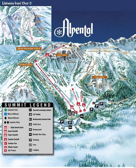 Summit at Snoqualmie-Alpental Trail Map | Liftopia