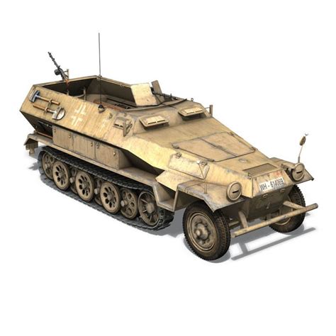 SD.KFZ 251/1 Ausf.B - Hanomag Halftruck DAK 3D Model by panaristi