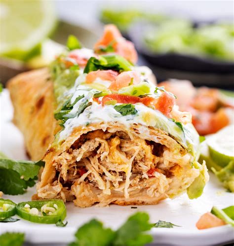 Baked Chicken Chimichangas (great leftover recipe!) - The Chunky Chef