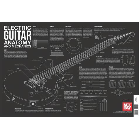 Mel Bay Electric Guitar Anatomy and Mechanics Wall Chart | Guitar Center