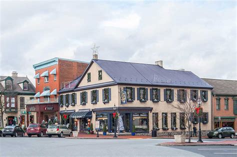 Historic downtown in Gettysburg, PA