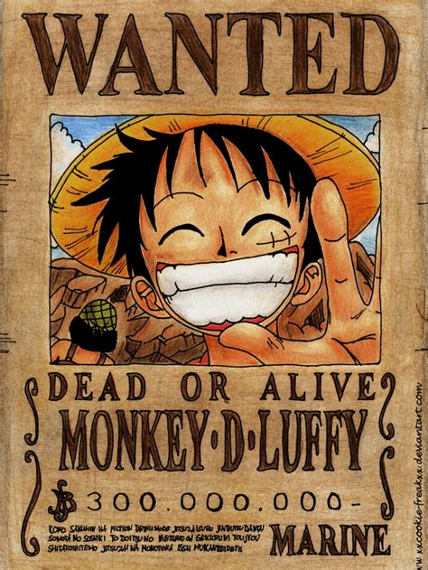 One Piece Wanted Poster Luffy