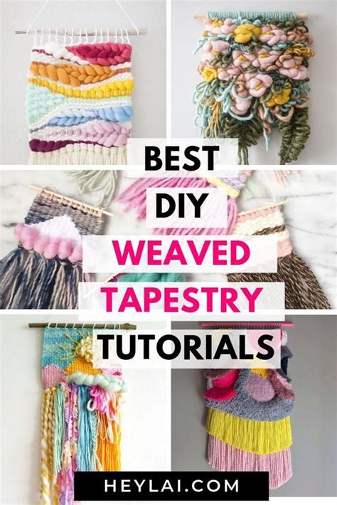 DIY Woven Tapestry Tutorials - Hey Lai in 2020 | Weaving loom projects ...