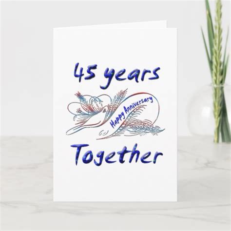 45th. Anniversary Card | Zazzle.com