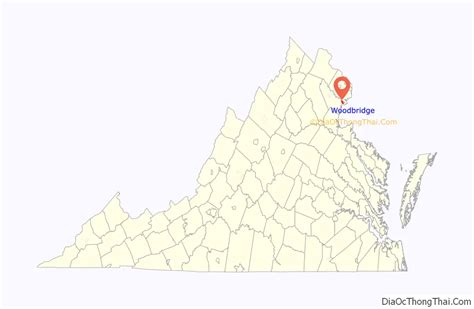 Map of Woodbridge CDP, Virginia - Thong Thai Real