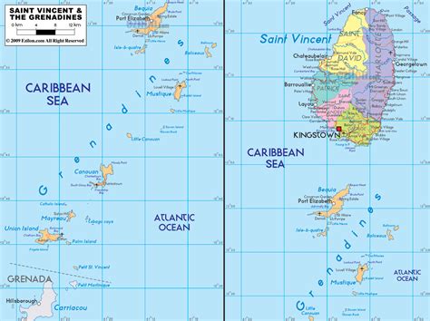 SAN VICENTE Y LAS GRANADINAS - MAPAS GEOGRÁFICOS DE SAN VICENTE Y LAS GRANADINAS - Mundo Hispánico™