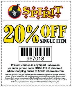 Spirit Halloween 20% off Coupon - BuyVia