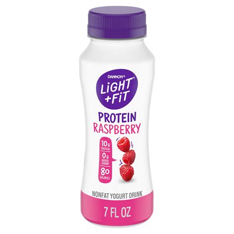 Dannon Light & Fit Protein Smoothie Non-Fat Raspberry Yogurt Drink - Shop Yogurt at H-E-B