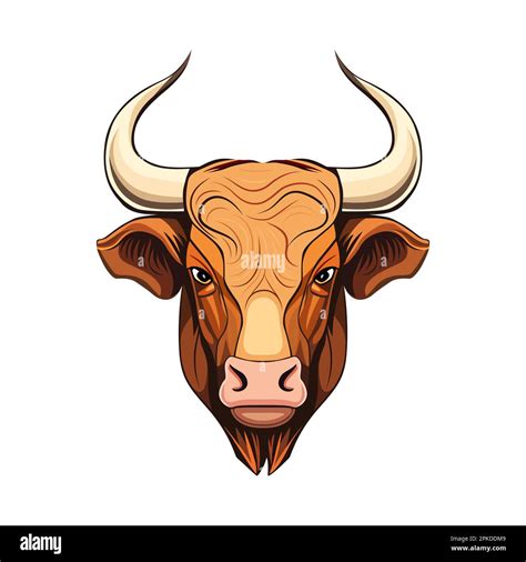 Bull head logo design. Abstract drawing bull face. Cute bull face with ...