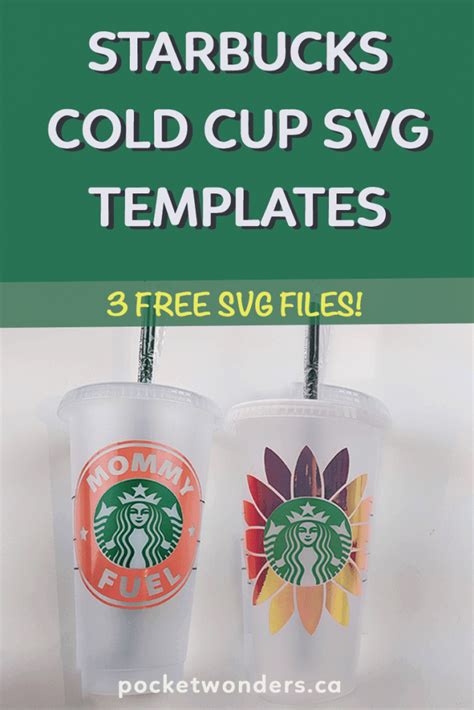 Starbucks Coffee Cold Cup SVG Template [3 Free SVGs]