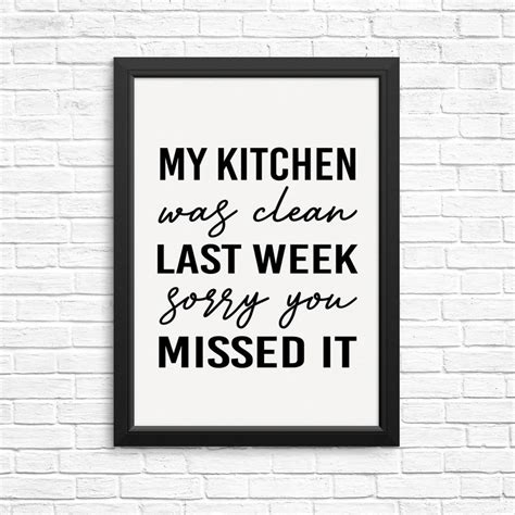 Funny Kitchen Quote Wall Decor Art Print Poster My Kitchen | Etsy