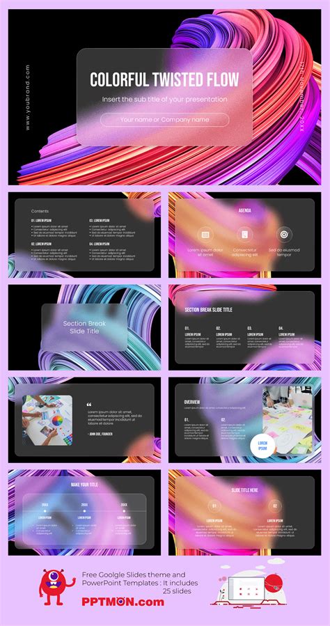 Colorful Twisted Flow Free Presentation Design – Google Slides Themes and PowerPo… in 2024 ...