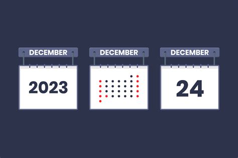 2023 calendar design December 24 icon. 24th December calendar schedule, appointment, important ...
