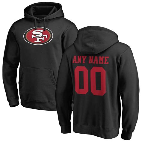 NFL Pro Line San Francisco 49ers Black Personalized Name & Number Logo ...