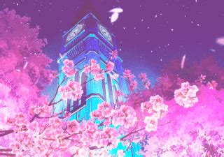 Tower, Pink, Flowers #anime #GIF | Image in 2019 | High school host ...