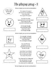 The shapes song 2 - ESL worksheet by adelebs